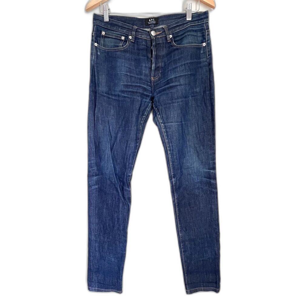A.P.C. Petit Standard Jeans Men's 30 Droit Etroit Slim Dark Wash Denim